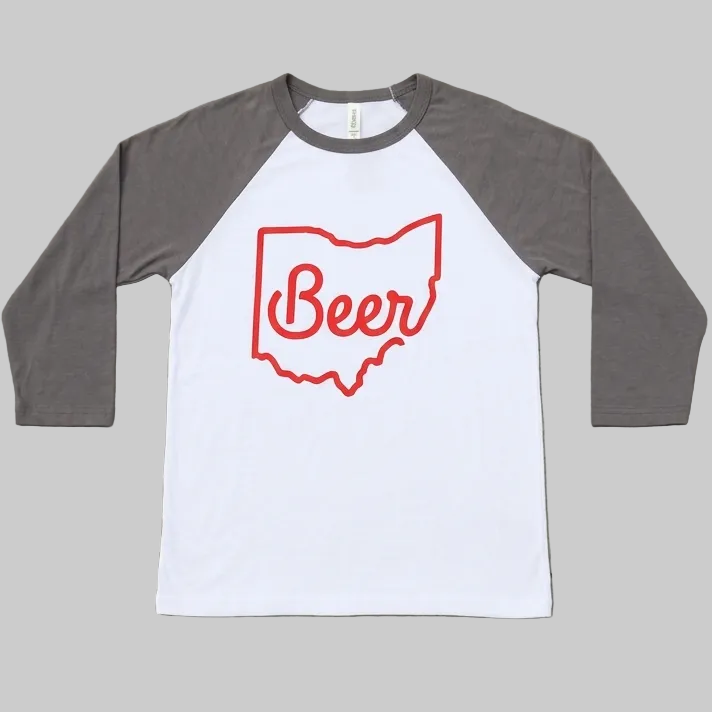 "Beer" Baseball Tee