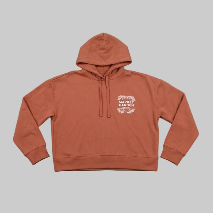 Orange Cropped Sweatshirt