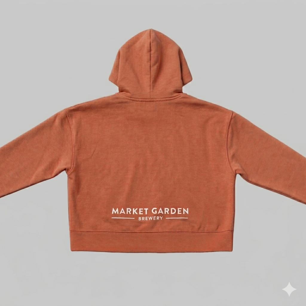 Orange Cropped Sweatshirt